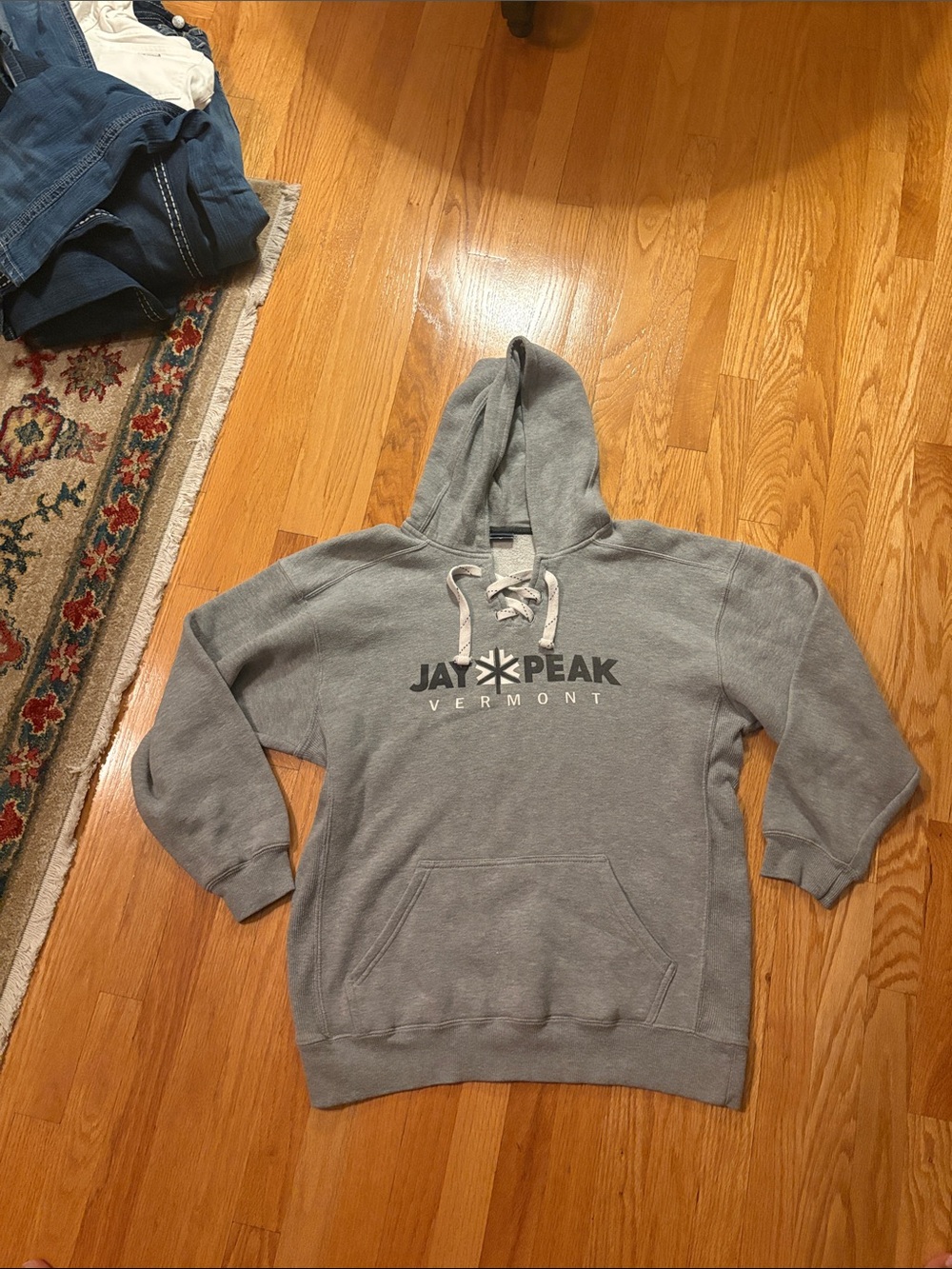 J. America Gray Jay Peak Hooded Pullover Sweatshirt